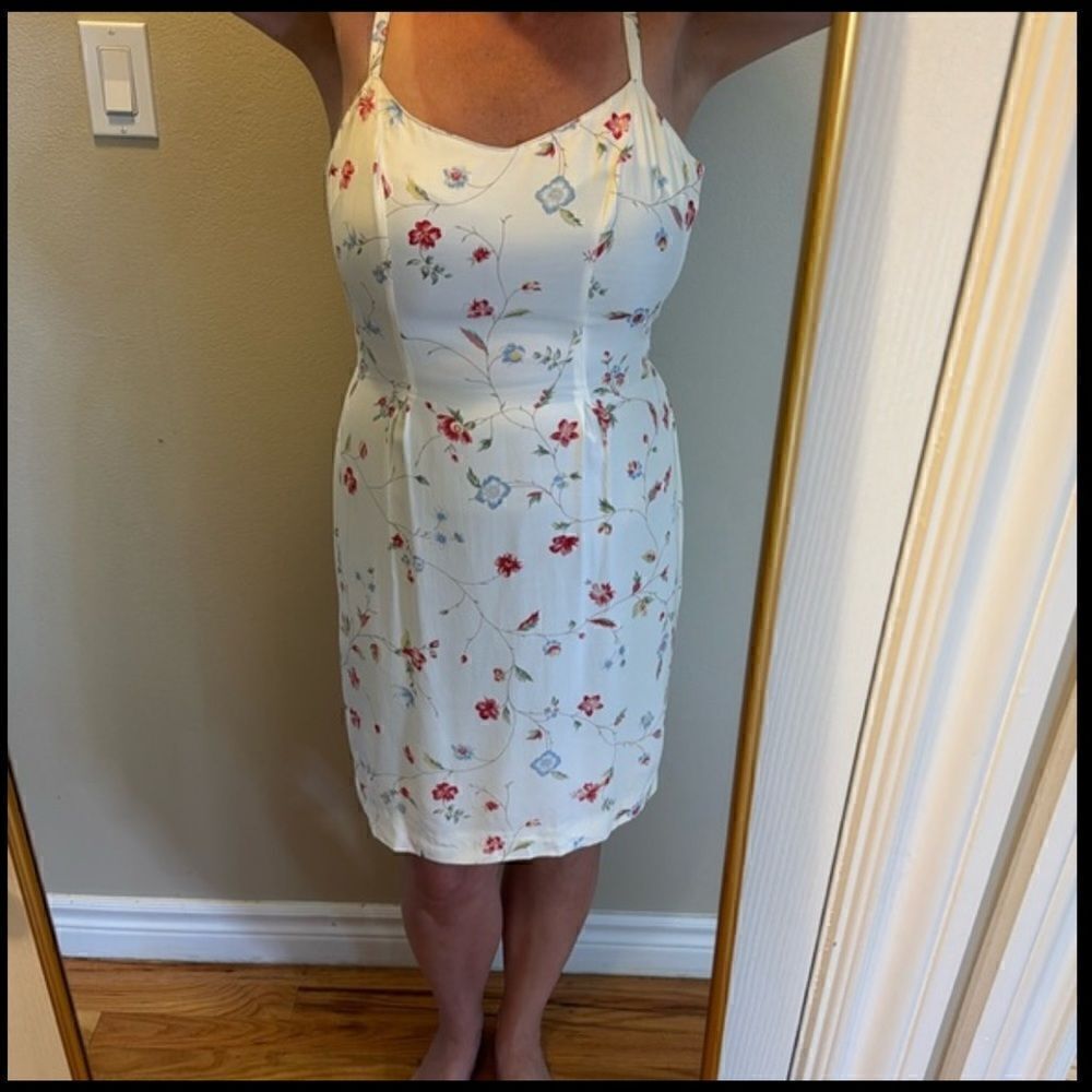 Rodier Paris Vintage Floral Slip Dress 40